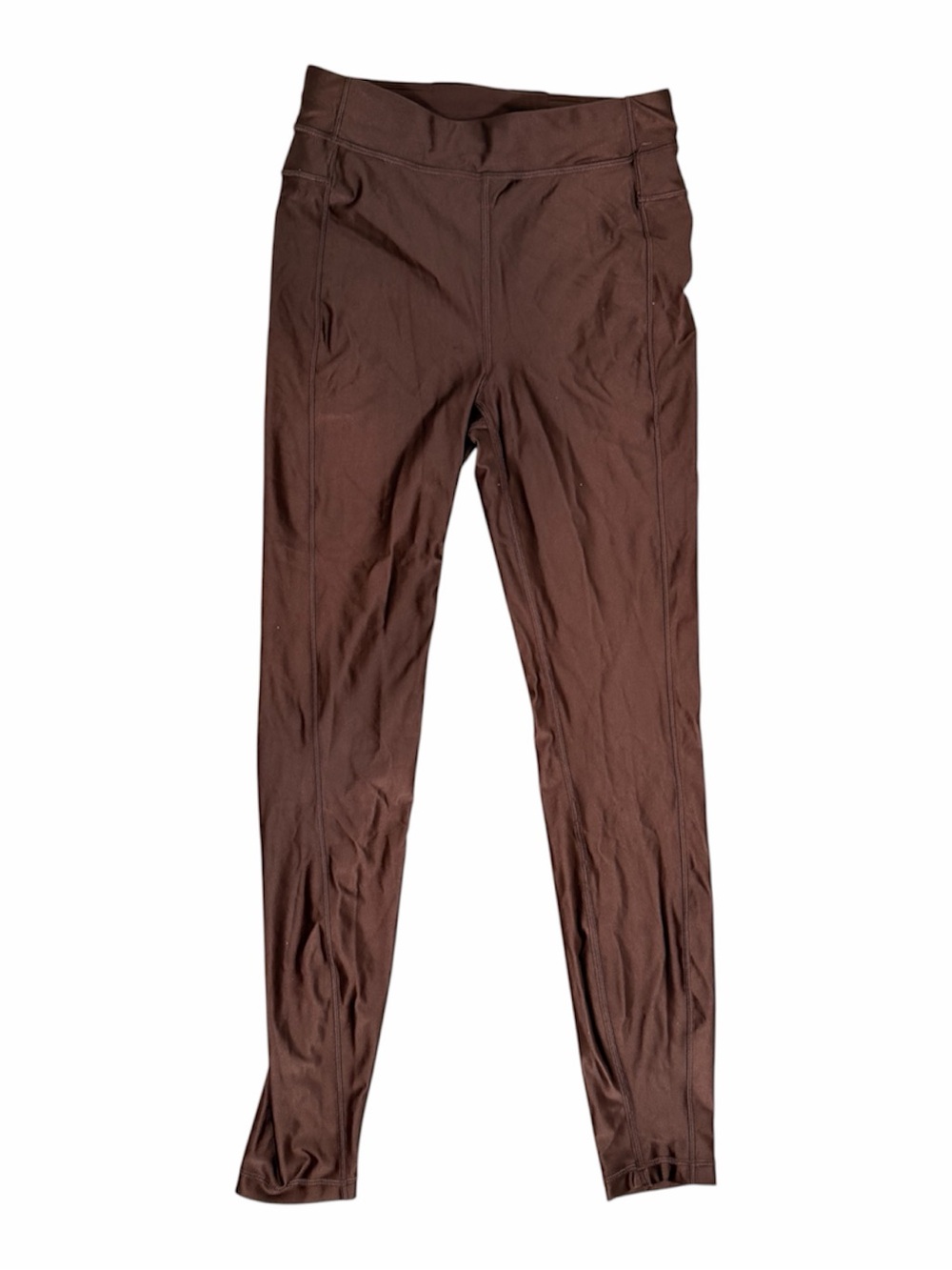 lululemon Women’s Brown Ankle Leggings 4 Mid Rise Stretch Yoga Logo
